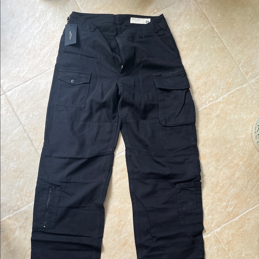NWT RAG&bone Women’s Modern Cargo Black Cargo Pants 31